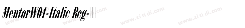 MentorW04-Italic Reg字体转换